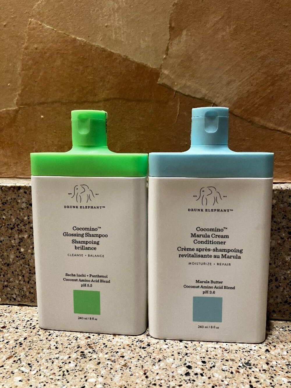 Drunk Elephant Set of Glossing Shampoo & Marula Cream Conditioner for hair!! NEW